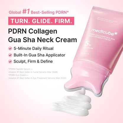 Volufiline 5% + PDRN Firming Neck Cream | Built-in Gua Sha Contour Massager