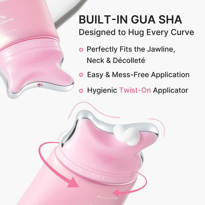 Volufiline 5% + PDRN Firming Neck Cream | Built-in Gua Sha Contour Massager