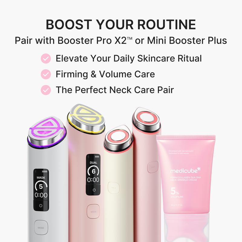 Volufiline 5% + PDRN Firming Neck Cream | Built-in Gua Sha Contour Massager