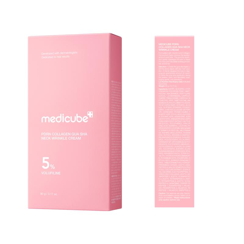 Volufiline 5% + PDRN Firming Neck Cream | Built-in Gua Sha Contour Massager
