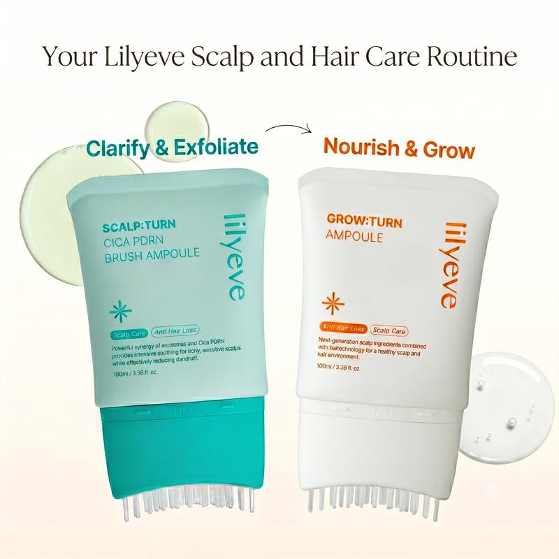 Built-In Guasha Brush Scalp Treatment Duo | Clarify & Grow Set