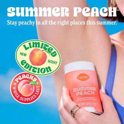 OB/GYN-Developed Whole-Body Deodorant Stick: 72-Hour Aluminum-Free Odor Block (Summer Peach)