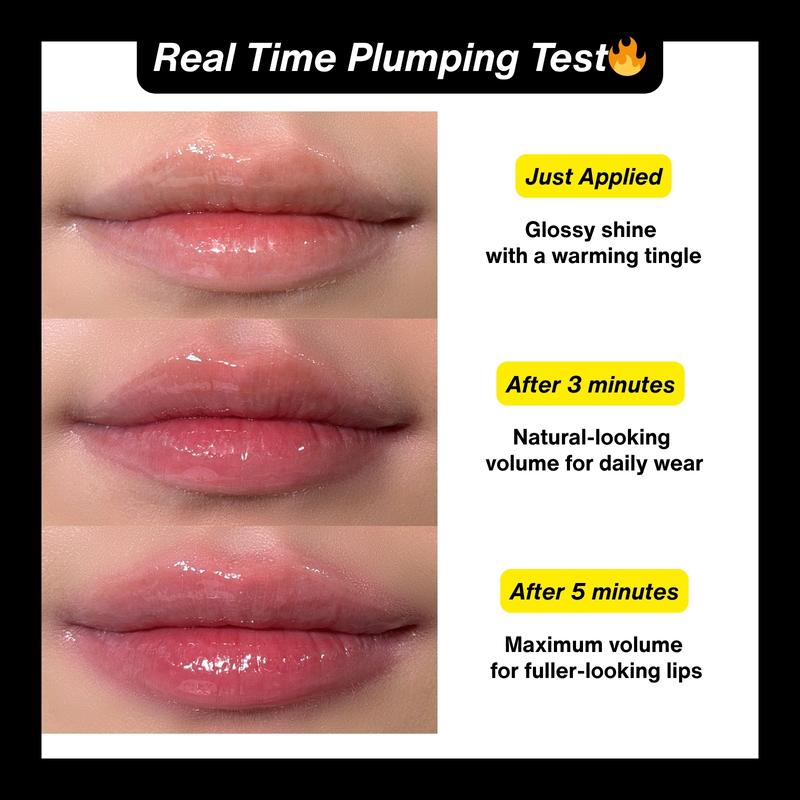 Spicy Lip Plumper — Fuller-Looking Lip Plumper Gloss, Non-Sticky, High-Shine Finish