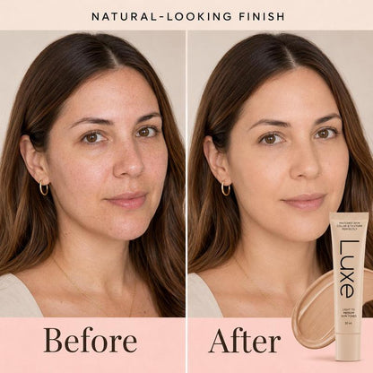 LUXE Color-Changing Foundation for Women | Instantly Blends with Your Skin Tone | Buildable Light-to-Medium or Medium-to-Deep Coverage | 12-Hour Wear | Natural Dewy Finish