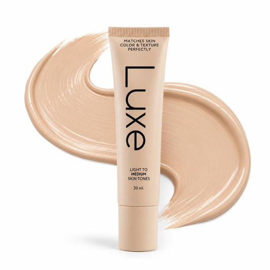 LUXE Color-Changing Foundation for Women | Instantly Blends with Your Skin Tone | Buildable Light-to-Medium or Medium-to-Deep Coverage | 12-Hour Wear | Natural Dewy Finish
