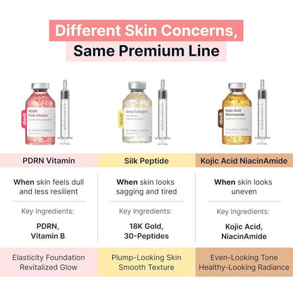 Silk Lifting Peptide Ampoule | Wrinkle Care TRIO | Face-Lift at Home serum with Peptides & Deep Collagen | Plumping, Smooth, Anti aging Korean Skincare