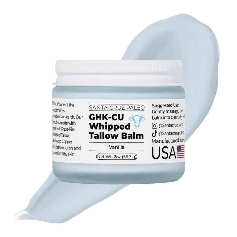 Santa Cruz Paleo™ Copper Peptide Whipped Tallow Balm – Vanilla Glow Repair Cream (2 Oz)