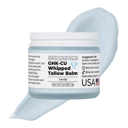 Santa Cruz Paleo™ Copper Peptide Whipped Tallow Balm – Vanilla Glow Repair Cream (2 Oz)