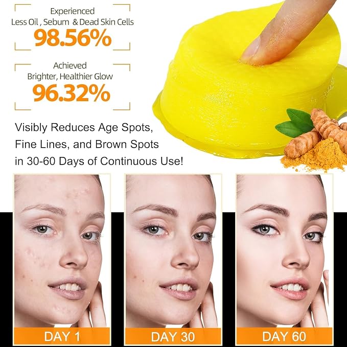 Turmeric & Kojic Acid Cleansing Pads 40 Pads – Deep Pore Clean, Oil Balance, Blemish Care, Hydrating Brightening Facial Pads
