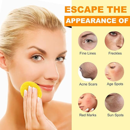 Turmeric & Kojic Acid Cleansing Pads 40 Pads – Deep Pore Clean, Oil Balance, Blemish Care, Hydrating Brightening Facial Pads